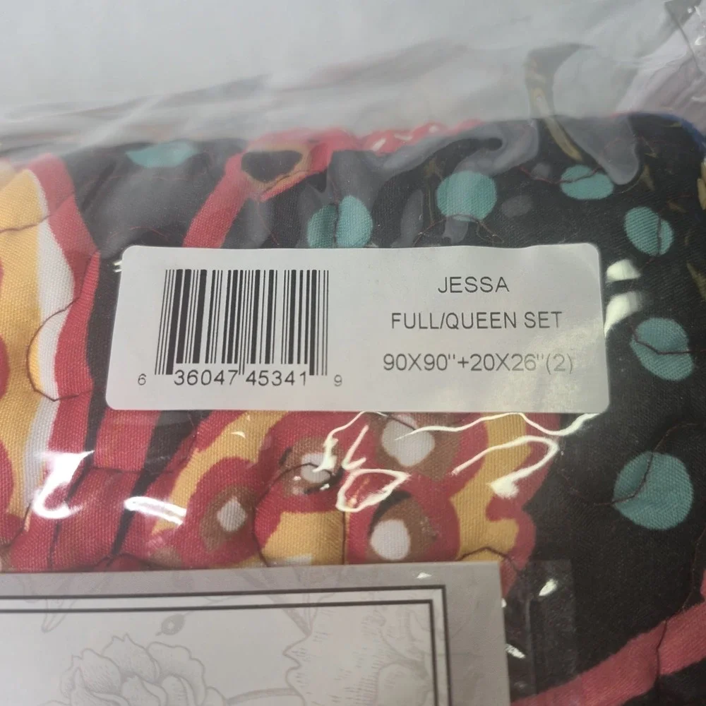 Greenland Home Fashions Jessa Vintage Boho Quilt Set 3 Piece Full Queen NEW